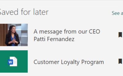 New SharePoint saved for later web part announced